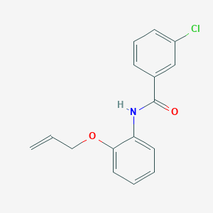 molecular formula C16H14ClNO2 B268281 N-[2-(allyloxy)phenyl]-3-chlorobenzamide 