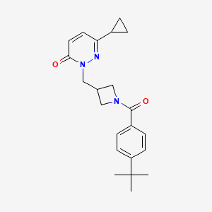 2-[[1-(4-Tert-butylbenzoyl)azetidin-3-yl]methyl]-6-cyclopropylpyridazin-3-one