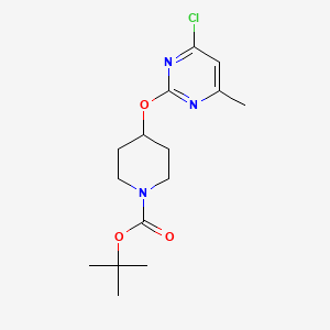 B2682815 tert-Butyl 4-((4-chloro-6-methylpyrimidin-2-yl)oxy)piperidine-1-carboxylate CAS No. 1289387-03-6