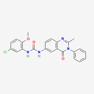 1-(5-Chloro-2-methoxyphenyl)-3-(2-methyl-4-oxo-3-phenyl-3,4-dihydroquinazolin-6-yl)urea