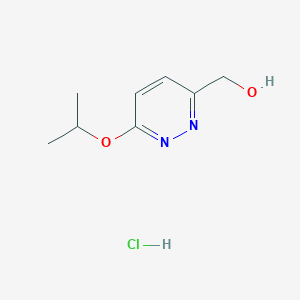 molecular formula C8H13ClN2O2 B2682824 (6-Propan-2-yloxypyridazin-3-yl)methanol;hydrochloride CAS No. 2260936-74-9
