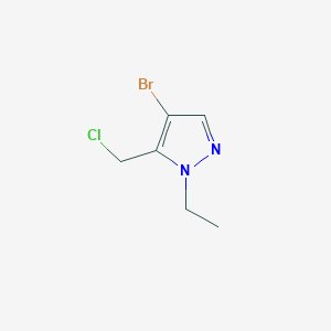 molecular formula C6H8BrClN2 B2682829 4-bromo-5-(chloromethyl)-1-ethyl-1H-pyrazole CAS No. 1697930-60-1