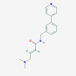 (E)-4-(Dimethylamino)-N-[(3-pyridin-4-ylphenyl)methyl]but-2-enamide