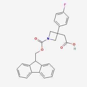 2-[1-(9H-Fluoren-9-ylmethoxycarbonyl)-3-(4-fluorophenyl)azetidin-3-yl]acetic acid