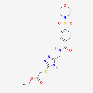 ethyl 2-((4-methyl-5-((4-(morpholinosulfonyl)benzamido)methyl)-4H-1,2,4-triazol-3-yl)thio)acetate