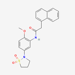 molecular formula C22H22N2O4S B2682860 N-(5-(1,1-dioxidoisothiazolidin-2-yl)-2-methoxyphenyl)-2-(naphthalen-1-yl)acetamide CAS No. 897619-95-3