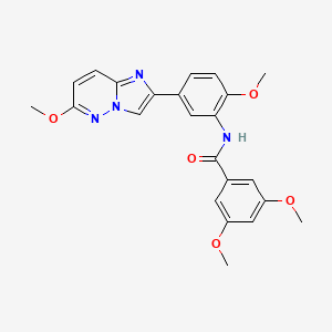 3,5-dimethoxy-N-(2-methoxy-5-(6-methoxyimidazo[1,2-b]pyridazin-2-yl)phenyl)benzamide
