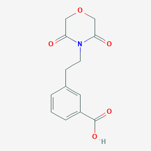 3-[2-(3,5-Dioxomorpholin-4-yl)ethyl]benzoic acid