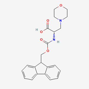 molecular formula C22H24N2O5 B2682889 Fmoc-3-(1-吗啉基)-L-丙氨酸-OH CAS No. 1251903-85-1