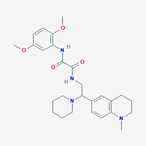 molecular formula C27H36N4O4 B2682890 N-(2,5-二甲氧基苯基)-N'-[2-(1-甲基-1,2,3,4-四氢喹啉-6-基)-2-哌啶-1-基乙基]乙二酰胺 CAS No. 921902-57-0