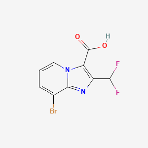molecular formula C9H5BrF2N2O2 B2682892 8-溴-2-(二氟甲基)咪唑并[1,2-a]吡啶-3-甲酸 CAS No. 2514942-06-2