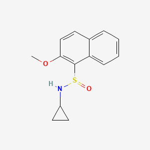 molecular formula C14H15NO2S B2682894 N-cyclopropyl-2-methoxy-1-naphthalenesulfinamide CAS No. 477762-29-1