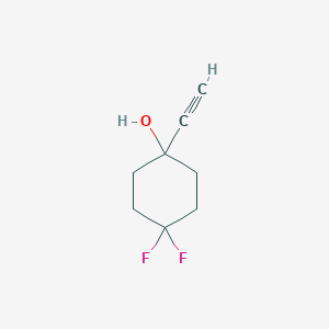 molecular formula C8H10F2O B2682898 1-乙炔基-4,4-二氟环己醇 CAS No. 1446099-82-6