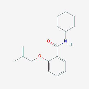 molecular formula C17H23NO2 B268291 N-cyclohexyl-2-[(2-methyl-2-propenyl)oxy]benzamide 