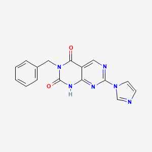 molecular formula C16H12N6O2 B2682910 3-benzyl-7-(1H-imidazol-1-yl)pyrimido[4,5-d]pyrimidine-2,4(1H,3H)-dione CAS No. 1334484-80-8