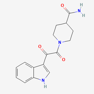 molecular formula C16H17N3O3 B2682912 1-[2-(1H-indol-3-yl)-2-oxoacetyl]piperidine-4-carboxamide CAS No. 497083-27-9