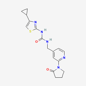 1-(4-Cyclopropylthiazol-2-yl)-3-((2-(2-oxopyrrolidin-1-yl)pyridin-4-yl)methyl)urea