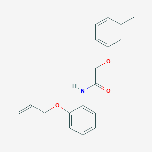 molecular formula C18H19NO3 B268292 N-[2-(allyloxy)phenyl]-2-(3-methylphenoxy)acetamide 