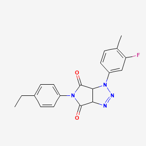 molecular formula C19H17FN4O2 B2682921 5-(4-乙基苯基)-1-(3-氟-4-甲基苯基)-1,6a-二氢-吡咯并[3,4-d][1,2,3]噻唑-4,6(3aH,5H)-二酮 CAS No. 1171622-46-0