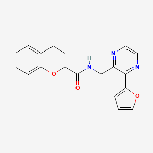 N-((3-(furan-2-yl)pyrazin-2-yl)methyl)chroman-2-carboxamide
