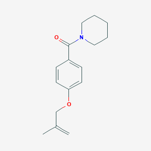 molecular formula C16H21NO2 B268293 2-Methyl-2-propenyl 4-(1-piperidinylcarbonyl)phenyl ether 