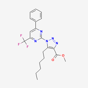 Methyl 5-hexyl-1-[4-phenyl-6-(trifluoromethyl)pyrimidin-2-yl]triazole-4-carboxylate