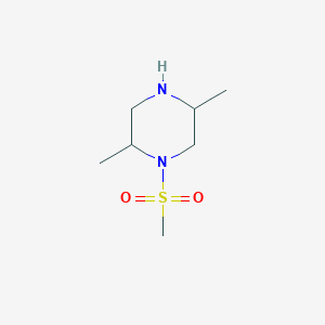 molecular formula C7H16N2O2S B2682945 1-甲磺酰基-2,5-二甲基哌嗪 CAS No. 1267242-54-5
