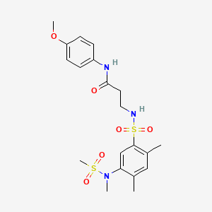 3-[2,4-dimethyl-5-(N-methylmethanesulfonamido)benzenesulfonamido]-N-(4-methoxyphenyl)propanamide