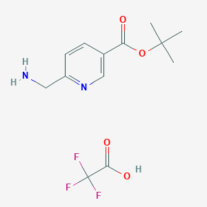 Tert-butyl 6-(aminomethyl)pyridine-3-carboxylate;2,2,2-trifluoroacetic acid