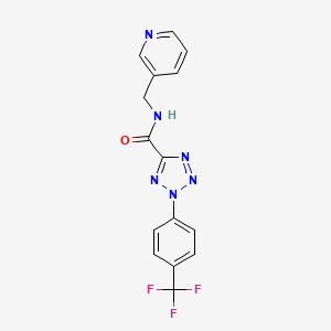 molecular formula C15H11F3N6O B2682959 N-(pyridin-3-ylmethyl)-2-(4-(trifluoromethyl)phenyl)-2H-tetrazole-5-carboxamide CAS No. 1396714-87-6