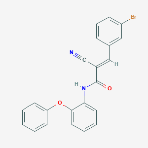 molecular formula C22H15BrN2O2 B2682961 (E)-3-(3-bromophenyl)-2-cyano-N-(2-phenoxyphenyl)prop-2-enamide CAS No. 479513-06-9
