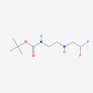 molecular formula C9H18F2N2O2 B2682967 叔丁基-N-{2-[(2,2-二氟乙基)氨基]乙基}氨基甲酸酯 CAS No. 1565483-16-0