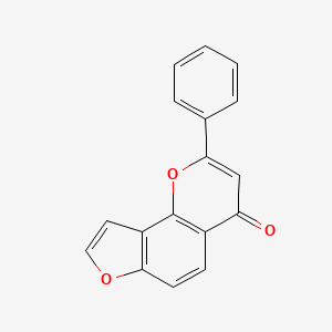 molecular formula C17H10O3 B2682968 2-Phenylfuro[2,3-h]chromen-4-one CAS No. 482-00-8