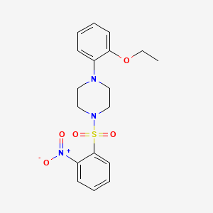 molecular formula C18H21N3O5S B2682973 1-(2-Ethoxyphenyl)-4-(2-nitrophenyl)sulfonylpiperazine CAS No. 541534-52-5