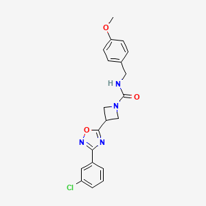 3-(3-(3-chlorophenyl)-1,2,4-oxadiazol-5-yl)-N-(4-methoxybenzyl)azetidine-1-carboxamide