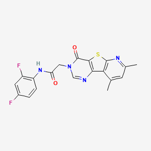 molecular formula C19H14F2N4O2S B2682978 N-(2,4-二氟苯基)-2-(7,9-二甲基-4-氧代-吡啶并[3',2':4,5]噻吩-3(4H)-基)乙酰胺 CAS No. 946269-18-7