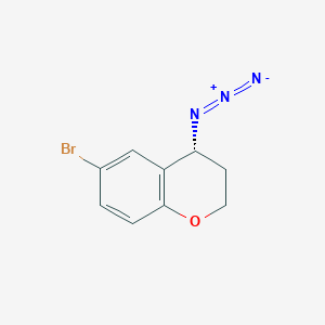 molecular formula C9H8BrN3O B2682979 (4R)-4-Azido-6-bromo-3,4-dihydro-2H-chromene CAS No. 1841382-71-5