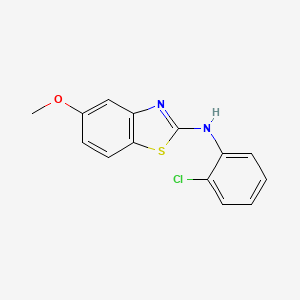 molecular formula C14H11ClN2OS B2682986 N-(2-氯苯基)-5-甲氧基-1,3-苯并噻唑-2-胺 CAS No. 890957-73-0