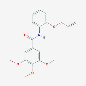 molecular formula C19H21NO5 B268299 N-[2-(allyloxy)phenyl]-3,4,5-trimethoxybenzamide 