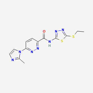 N-(5-(ethylthio)-1,3,4-thiadiazol-2-yl)-6-(2-methyl-1H-imidazol-1-yl)pyridazine-3-carboxamide