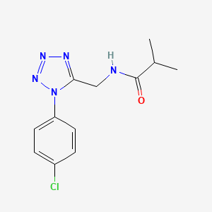 molecular formula C12H14ClN5O B2682993 N-((1-(4-chlorophenyl)-1H-tetrazol-5-yl)methyl)isobutyramide CAS No. 897615-17-7