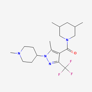 (3,5-dimethylpiperidin-1-yl)(5-methyl-1-(1-methylpiperidin-4-yl)-3-(trifluoromethyl)-1H-pyrazol-4-yl)methanone