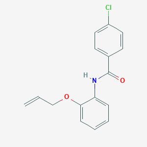 molecular formula C16H14ClNO2 B268300 N-[2-(allyloxy)phenyl]-4-chlorobenzamide 