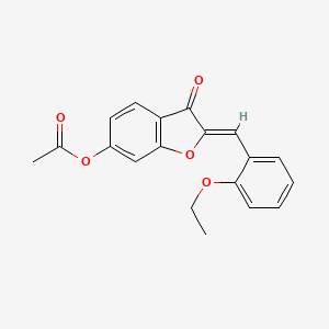(Z)-2-(2-ethoxybenzylidene)-3-oxo-2,3-dihydrobenzofuran-6-yl acetate