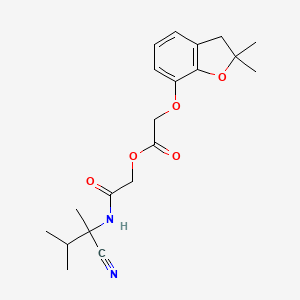 [2-[(2-cyano-3-methylbutan-2-yl)amino]-2-oxoethyl] 2-[(2,2-dimethyl-3H-1-benzofuran-7-yl)oxy]acetate