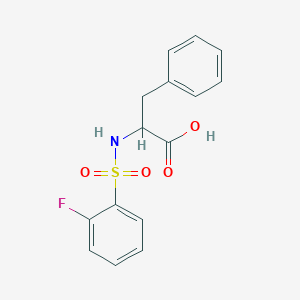 molecular formula C15H14FNO4S B2683024 ((2-Fluorophenyl)sulfonyl)phenylalanine CAS No. 1009227-82-0