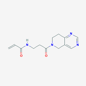 molecular formula C13H16N4O2 B2683036 N-[3-(7,8-Dihydro-5H-pyrido[4,3-d]pyrimidin-6-yl)-3-oxopropyl]prop-2-enamide CAS No. 2361731-57-7