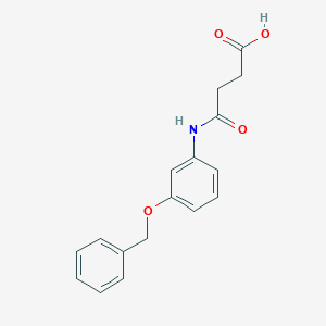 molecular formula C17H17NO4 B268305 4-{[3-(Benzyloxy)phenyl]amino}-4-oxobutanoic acid 
