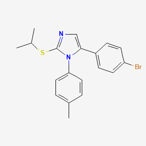 molecular formula C19H19BrN2S B2683051 5-(4-bromophenyl)-2-(isopropylthio)-1-(p-tolyl)-1H-imidazole CAS No. 1207008-96-5