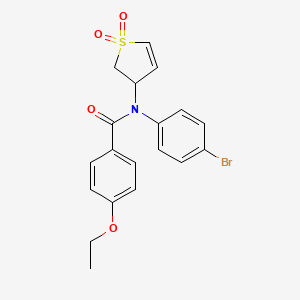 molecular formula C19H18BrNO4S B2683053 N-(4-bromophenyl)-N-(1,1-dioxido-2,3-dihydrothiophen-3-yl)-4-ethoxybenzamide CAS No. 863445-61-8